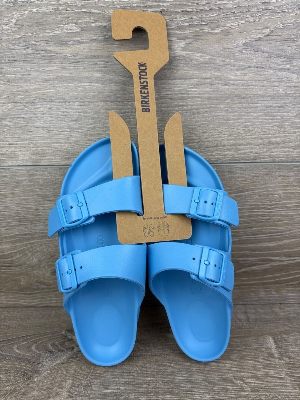 Birkenstock Arizona EVA Sky Blue Women’s Sz 9/EU 40 Buckle Slide Sandals